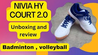 Nivia HY Court 20 Badminton Shoes Unboxing amp Review  Best badminton Shoes under Rs 1500 [upl. by Alegnave]