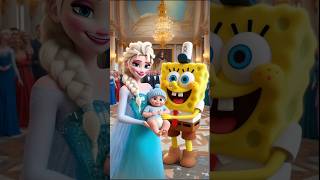 SPONGEBOB AND PRINCESS ELSA CARRYING A BABY EVOLUTION OF SPONGEBOBspongeboob disney [upl. by Asena]