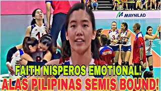 FAITH NISPEROS EMOTIONAL ALAS PILIPINAS 30 SA POOL A volleyball philippinevolleyball fyp [upl. by Renat]