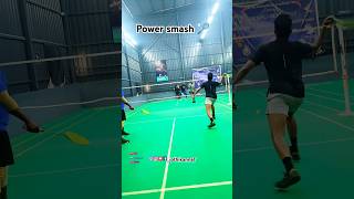 powersmash smashit shuttlesmash badmintonshorts trickshot olympicsport fittness rally smash [upl. by Elvie225]