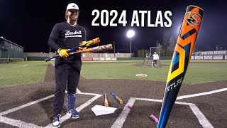 Hitting with the 2024 LOUISVILLE SLUGGER ATLAS  BBCOR Baseball Bat Review [upl. by Gussman]