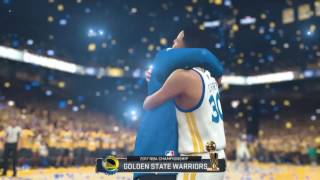 Golden State Warriors 201617 NBA Champions  Trophy Presentation amp Kevin Durant Finals MVP NBA 2K17 [upl. by Jilleen453]