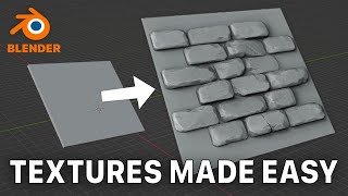 Sculpting Textures in Blender using Stencils  EASY brick textures and more [upl. by Anihsak]