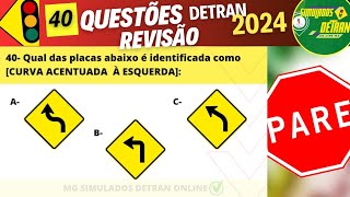 QUESTÕES DO DETRAN MG prova do detran 2024 simuladodetran2024 [upl. by Janot]