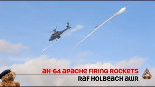 AH64 APACHE Firing Rockets amp Destroying the Air Weapons Range RAF Holbeach  Army Air Corps apache [upl. by Atipul]