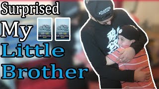 SURPRISING MY LITTLE BROTHER WITH FORTNITE VBUCKS HE GETS EMOTIONAL [upl. by Coniah]