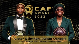 CAF Awards 2023 Live  Osimhen  Asisat Oshoala  Reactions  MSport on the Street [upl. by Bronez]