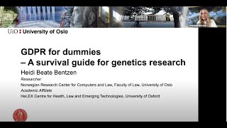 PGC GDPR for Dummies  A survival guide for genetics research  Heidi Beate Bentzen [upl. by Nilyarg336]