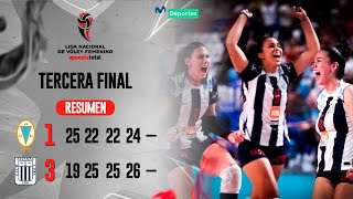 TERCERA FINAL REGATAS LIMA 🆚 ALIANZA LIMA 13  RESUMEN  LNVF 🏆👋🏐 [upl. by Oniram]