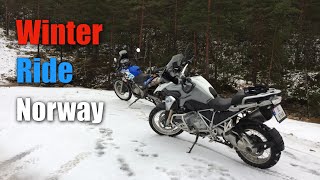 Motorcycle Winter Ride Offroad  Norway [upl. by Fancie]