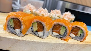 SALMONTINI Sushi Bar at the Glamorous Depachika Food Hall Nakheel Mall Must Try Haven for Foodies [upl. by Meris]