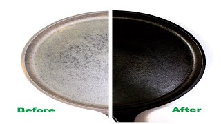 How to season cast iron skillettawa pan without ovenHow to season dosa tawa [upl. by Nael]