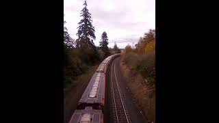 North bound train at Napavine Washington Count the Cars How many [upl. by Haelahk]