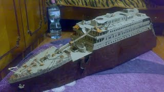 Titanic Wreck Model bow section made from cardboard [upl. by Itirp]