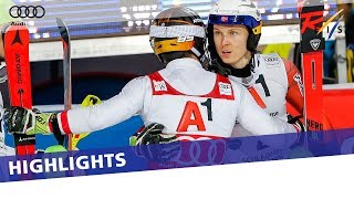 Hirscher outduels Kristoffersen in the Night race at Schladming  Photo Recap [upl. by Albertina]