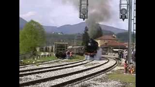 Treno Storico a Vapore  FS 640121  24 aprile 2004  Stazione di Feltre [upl. by Rubi633]