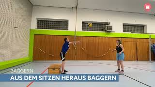 Baggern Aus dem Sitzen heraus baggern  Volleyball  WIMASU [upl. by Ainsworth]