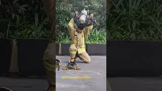 SCBA Donning practice youtube security shorts followers everyone youtubeshorts firefighter [upl. by Rol]