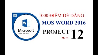 MOS WORD 2016 100 pass  Pro12 [upl. by Valenka]