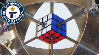 Fastest robot to solve a Rubiks Cube  Guinness World Records [upl. by Furr431]