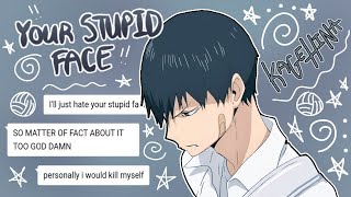 quot Your Stupid Face quot  KageHina Live AU  🌊  Karasuno Group Chat [upl. by Atrebor]