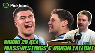 NRL SuperCoach 2024 QampA MASS RESTINGS AND ORIGIN FALLOUT ROUND 20 [upl. by Ahab579]