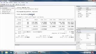 ttest for two independent samples in Stata® [upl. by Lanaj]