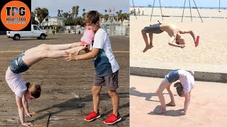 BTS of Jordan Matter Recreating Viral Couples Photos Acrobat VS Gymnast [upl. by Asteria844]