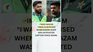 IMAD WASIM ON BABAR AZAM [upl. by Fidelas]