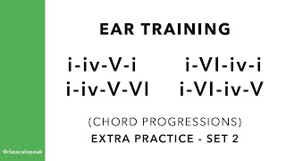 iivVi iivVVI iVIivV iVIivi Chord Progression Ear Training  RCM Level 8  Set 2 [upl. by Alage]