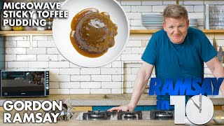 Gordon Ramsay Makes a Sticky Toffee Pudding in a Microwave  Ramsay in 10 [upl. by Lahcym]