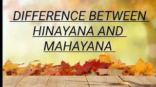 Difference between Hinayana and Mahayana humab1800 UGC NET PGT EDUCATION BEd MEd [upl. by Odnanreh983]