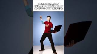 Sheldon Laptop Meme sheldoncooper plzblowup roadto1k [upl. by Nylrad750]