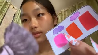 ASMR paper makeup [upl. by Kcirrem]