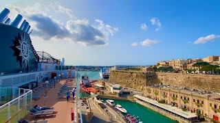 MSC Magnifica cruise ship in Port of Valletta Malta 4K [upl. by Ofella]