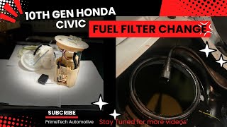 How To Replace fuel filter on Honda civic 2016 to 2022 [upl. by Nalyt594]