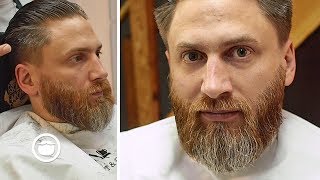 Best Way to Trim a Medium Beard  Barbershop Series [upl. by Eimiaj233]