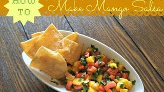 How to Make Mango Salsa  Como Hacer Salsa de Mango  in HD [upl. by Nunci]