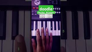 doodle  Zachz Winner Easy Piano Tutorial tiktok trending shorts [upl. by Jules]