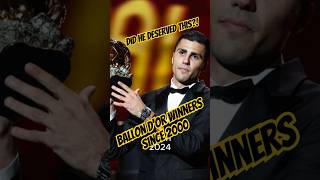 Ballon dOr Winners List Since 2000  Rodri Wins Ballon dOr 2024 quiztic [upl. by Anelac]