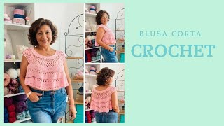 BLUSA CORTA Tejida a crochet [upl. by Abner]