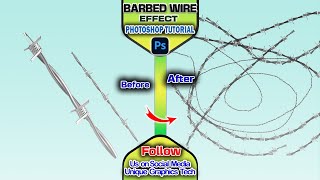 Easy Way to Make Barbed wire Effect in Photoshop 2023 ll An Amazing Tuitorials step by Step ll [upl. by Drarej]