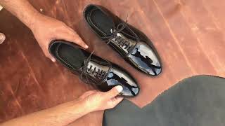 Handmade Patent Leather Shoes For Men  NOIRTIDE [upl. by Rehpotsrhc]