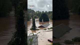 Homes Float by in Extreme Western North Carolina Flooding [upl. by Cicenia]