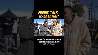 Speedy Morman tells us his Favorite restaurant in LA Do you Agree 👀 foodie foodvlog losangeles [upl. by Neillij497]