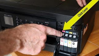 How to change a Brother inkjet printer cartridge [upl. by Oirasec647]