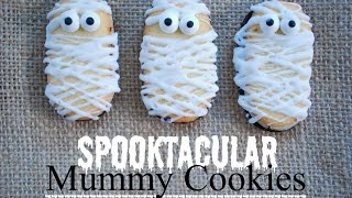 DIY Halloween Cookies  Mummy Cookies [upl. by Kimmy]