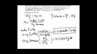 Calcular el punto de congelación de una solución [upl. by Lossa]