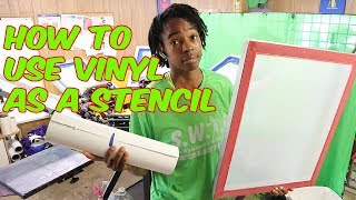 Screen Printing With Water Based Ink Using Vinyl As A Stencil Video 1 [upl. by Levitt285]