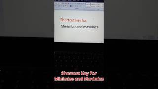 Shortcut Key For Minimize And MaximizeHow To Minimize And Maximizeshorts shortvideo laptop [upl. by Darlleen]